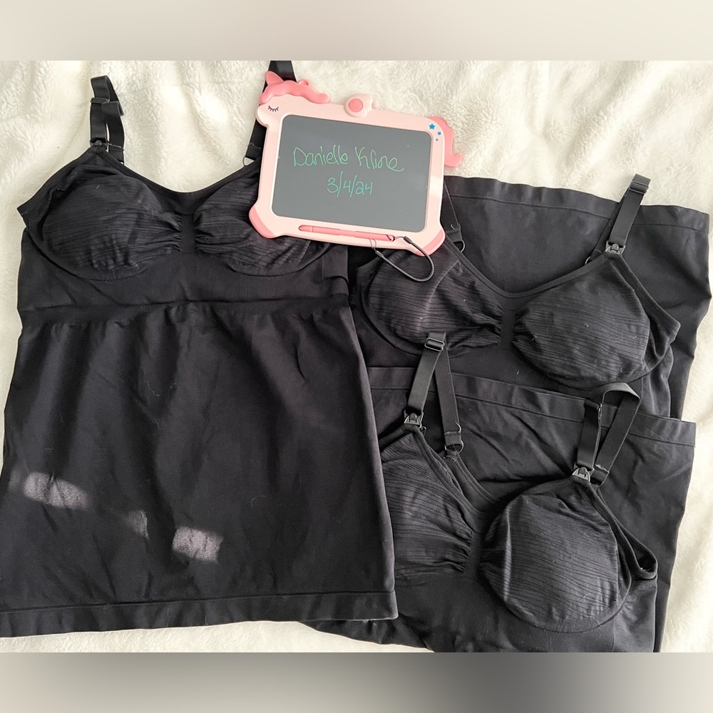 Kindred Bravely Sublime Hands-Free Pumping & Nursing Tank - Black - L Busty